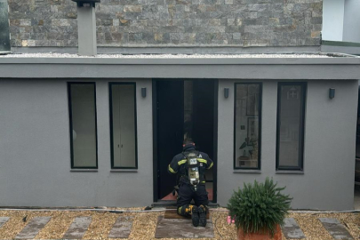 Bodrum'da Evde Çıkan Yangın Söndürüldü