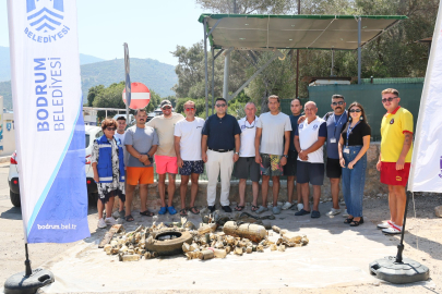 Bodrum'da dalış ekiplerinin katılımıyla deniz dibi temizliği yapıldı